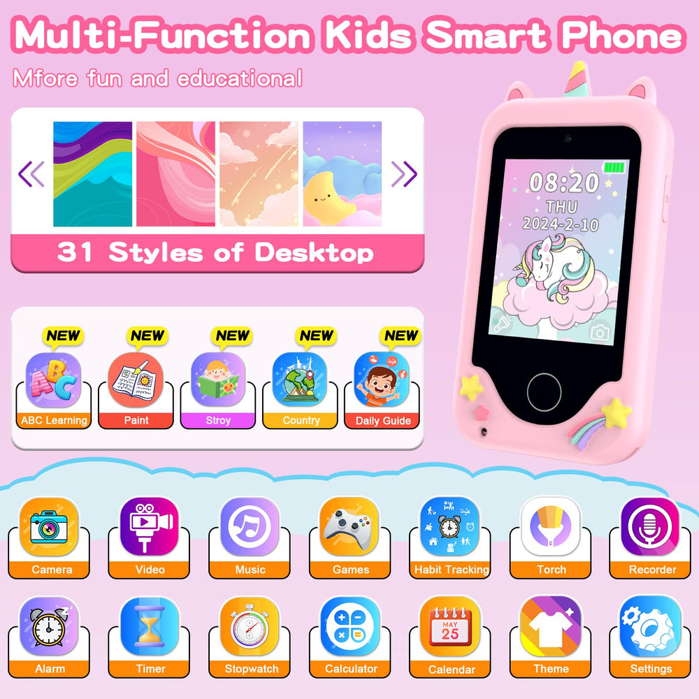 WEOLULI Kids Smart Phone camera use highlights easy selfies for kids