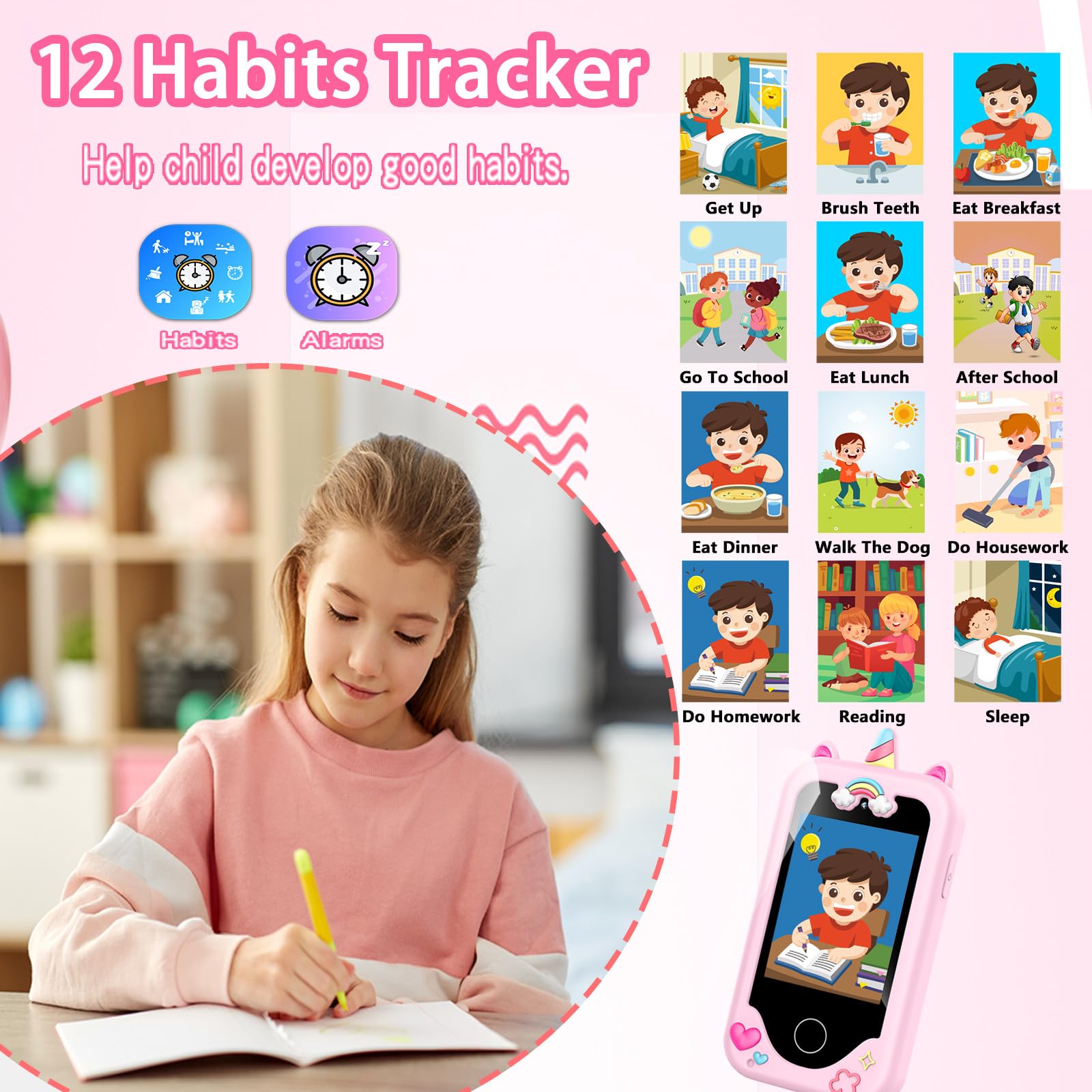 WEOLULI habit tracker on kids smart phone to support daily routines