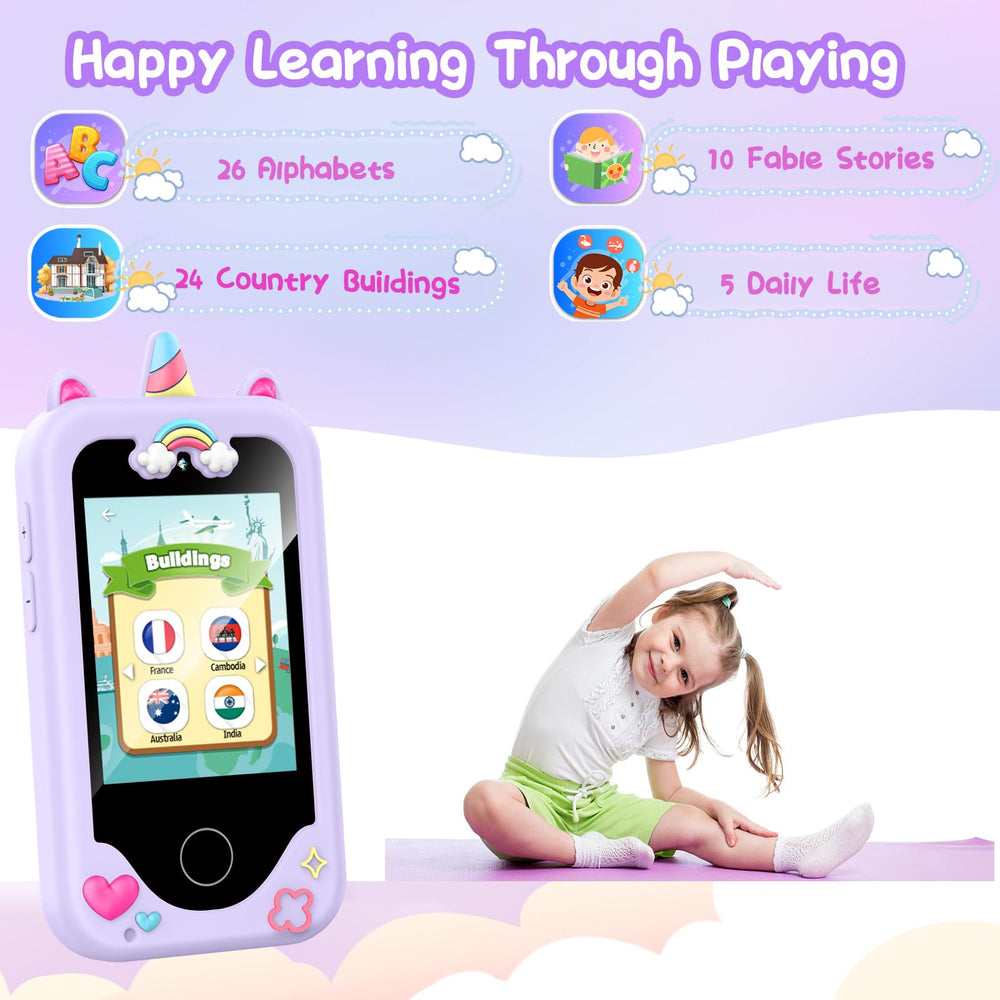 WEOLULI kids smart phone purple drawing feature for self expression