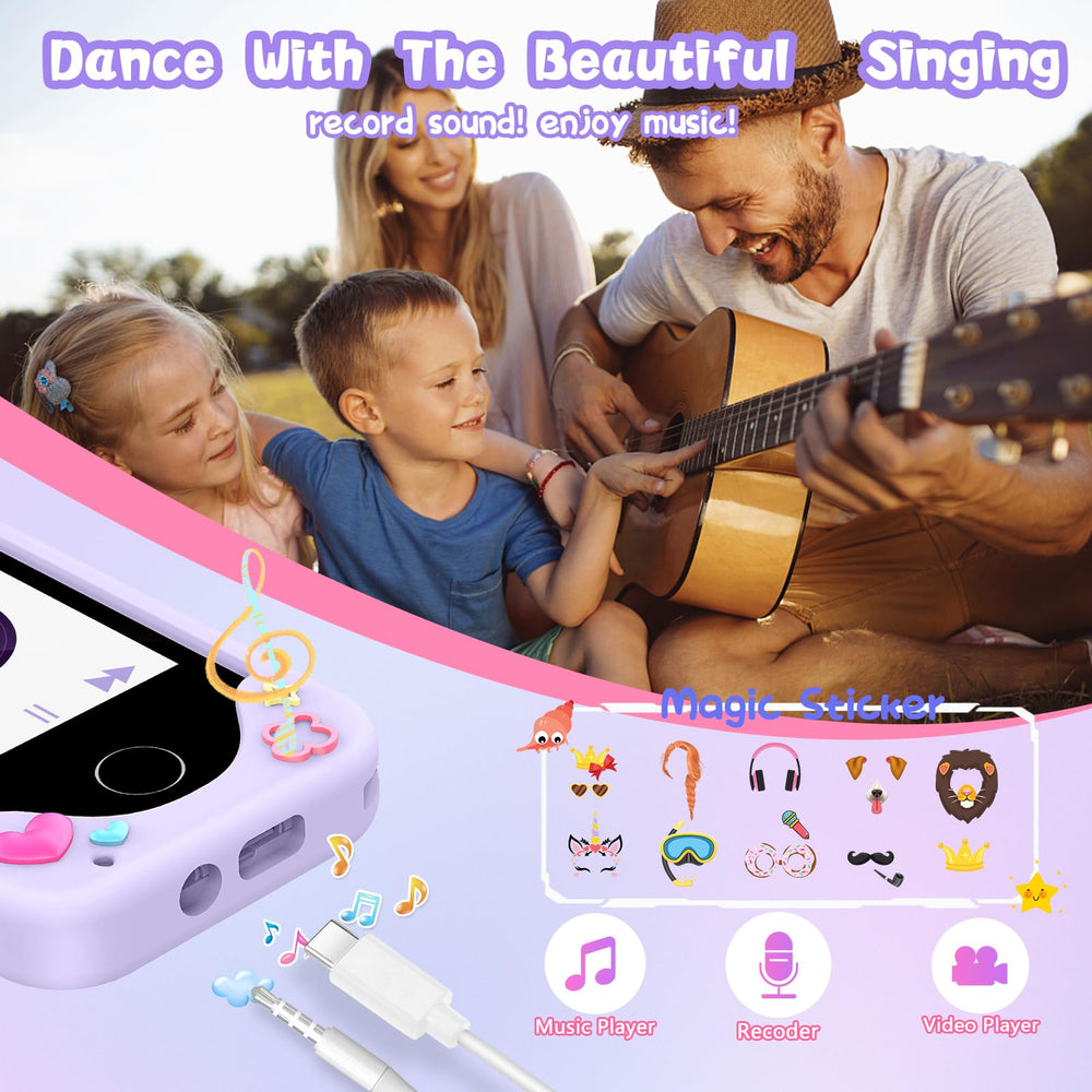 WEOLULI kids smart phone purple MP3 player for music on the go