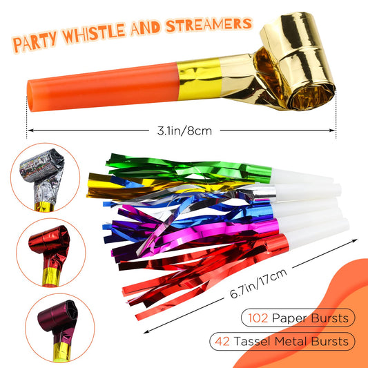 WEOXPR fringed metallic blowouts 16.5 cm add dramatic flair to celebrations
