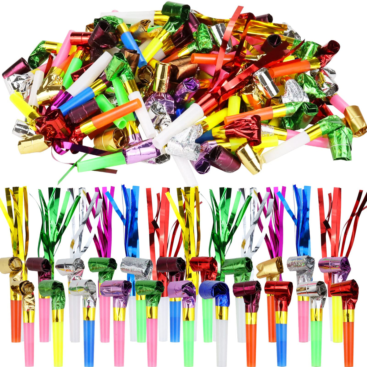 WEOXPR paper blowouts 8 cm add festive sound to parties