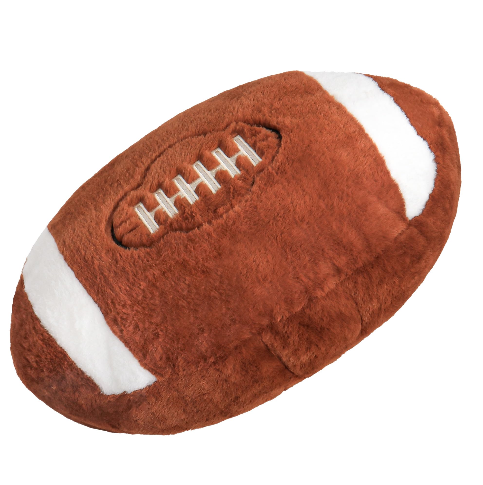 Wepop 18in fluffy football pillow close-up of soft plush texture for kids rooms