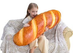 Wepop bread shape pillow close-up, vivid color and plush texture for cozy decor.