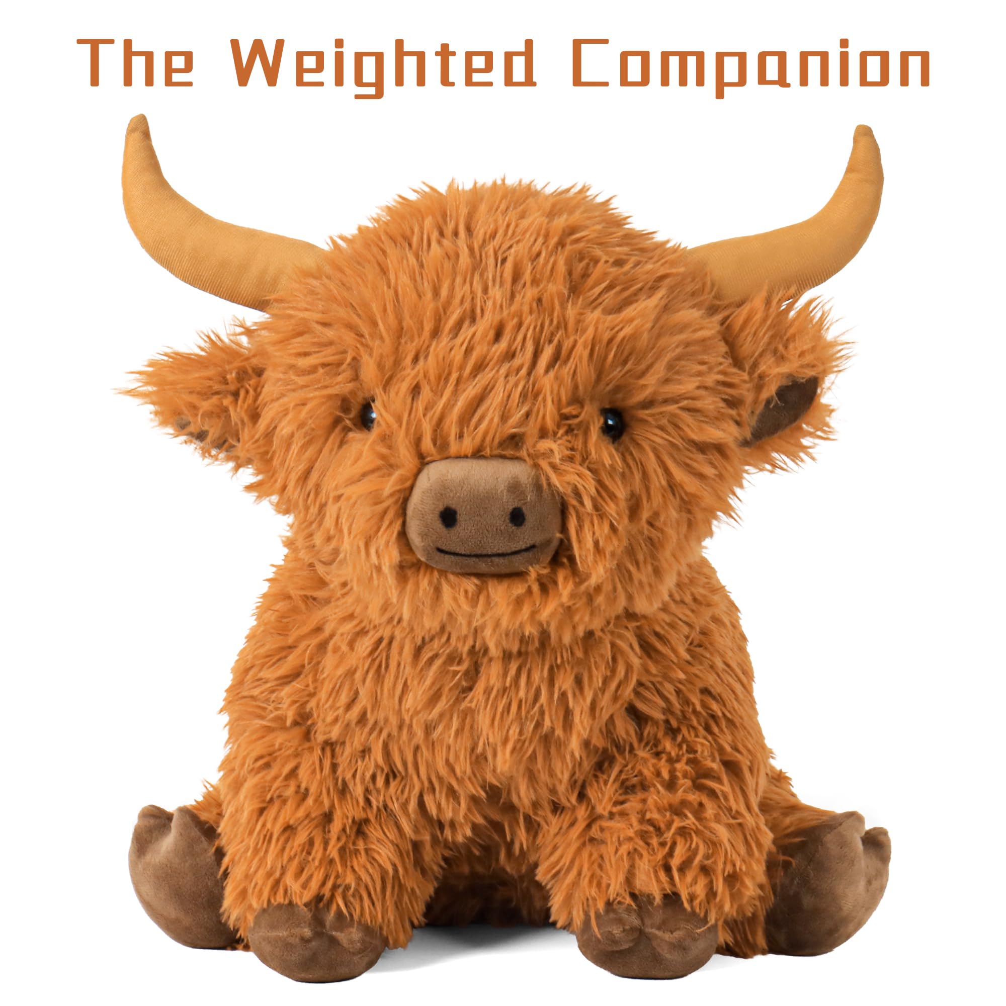 Wepop Highland Cow plush face detail with friendly expression