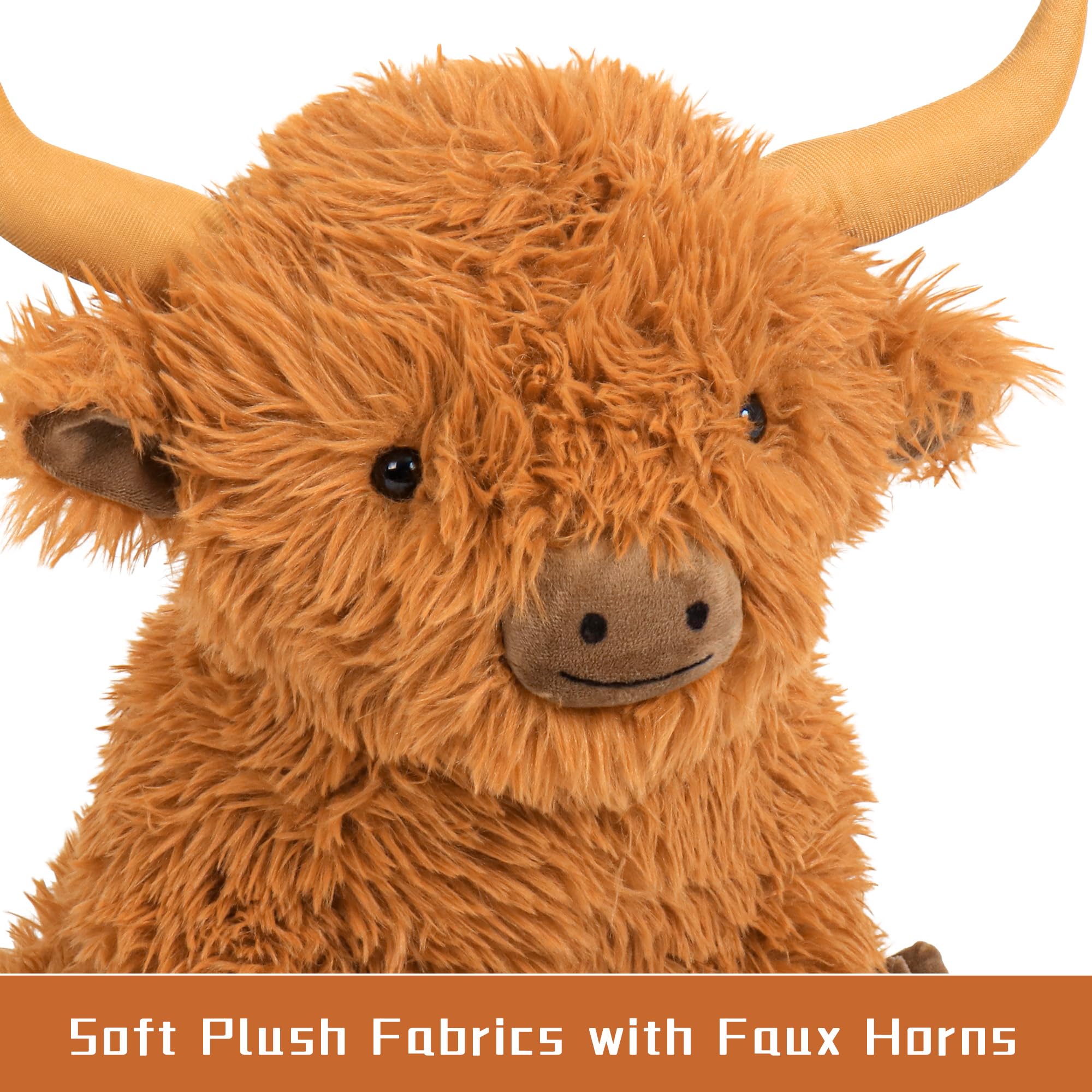 Wepop Highland Cow plush weighted beads provide gentle pressure