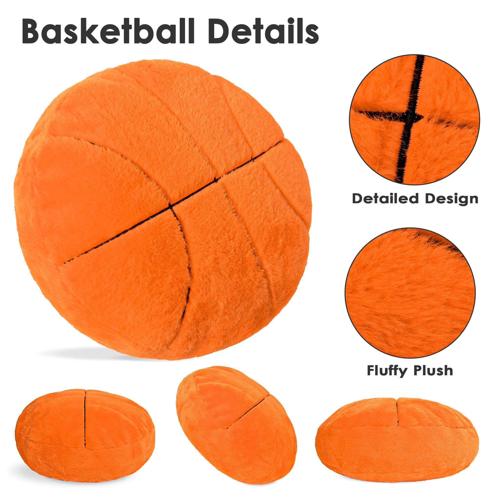 Wepop soft basketball plush pillow provides a comforting cuddle during game night.