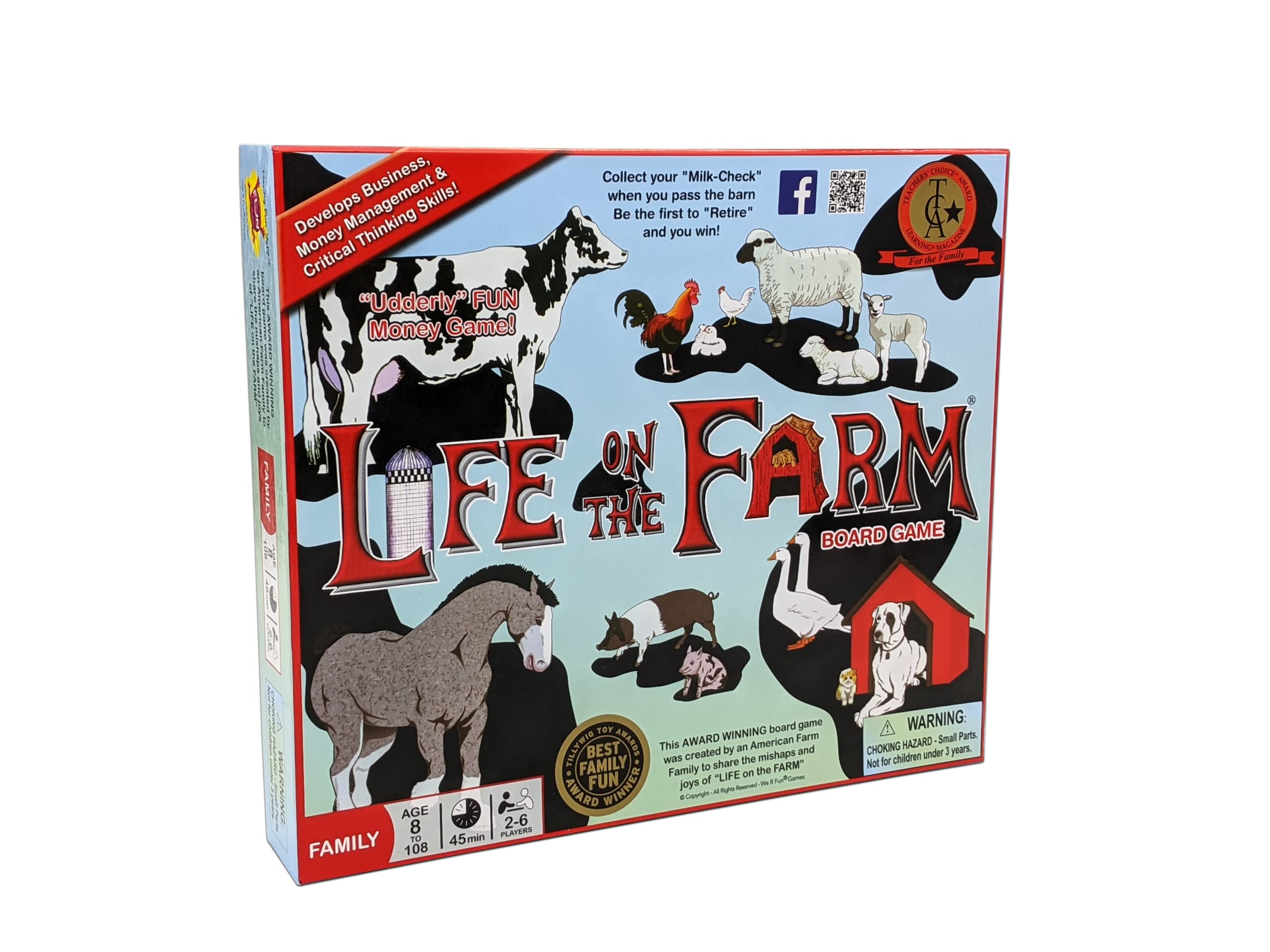 We R Fun Life on the Farm cover inviting a cozy family game night.
