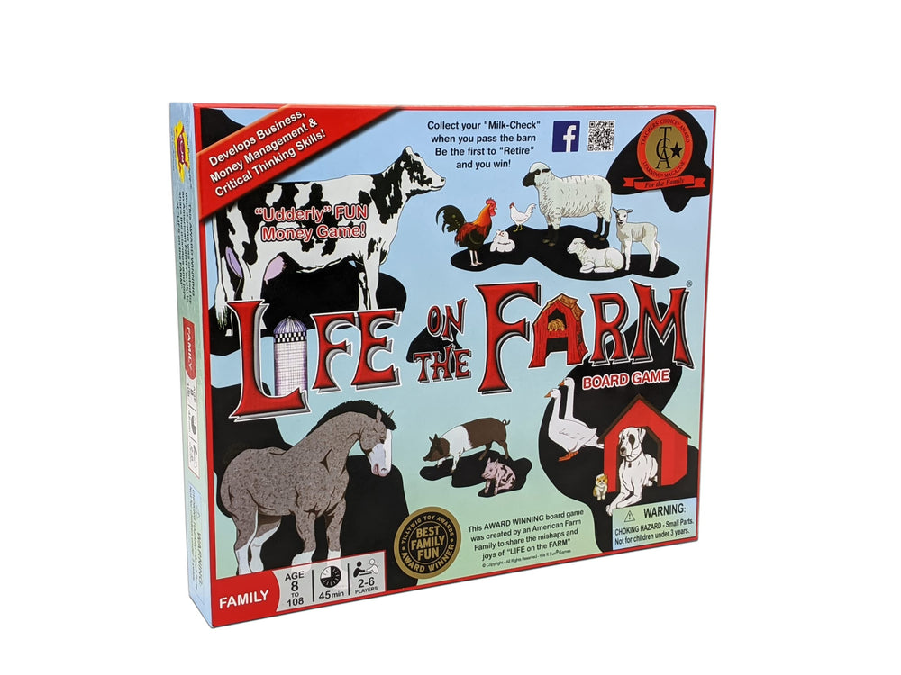We R Fun Life on the Farm cover inviting a cozy family game night.
