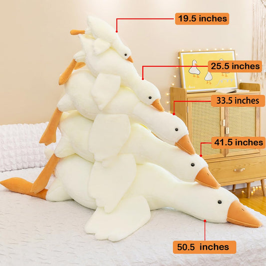 Werdast white swan plush toy serving as a soft sleeping companion