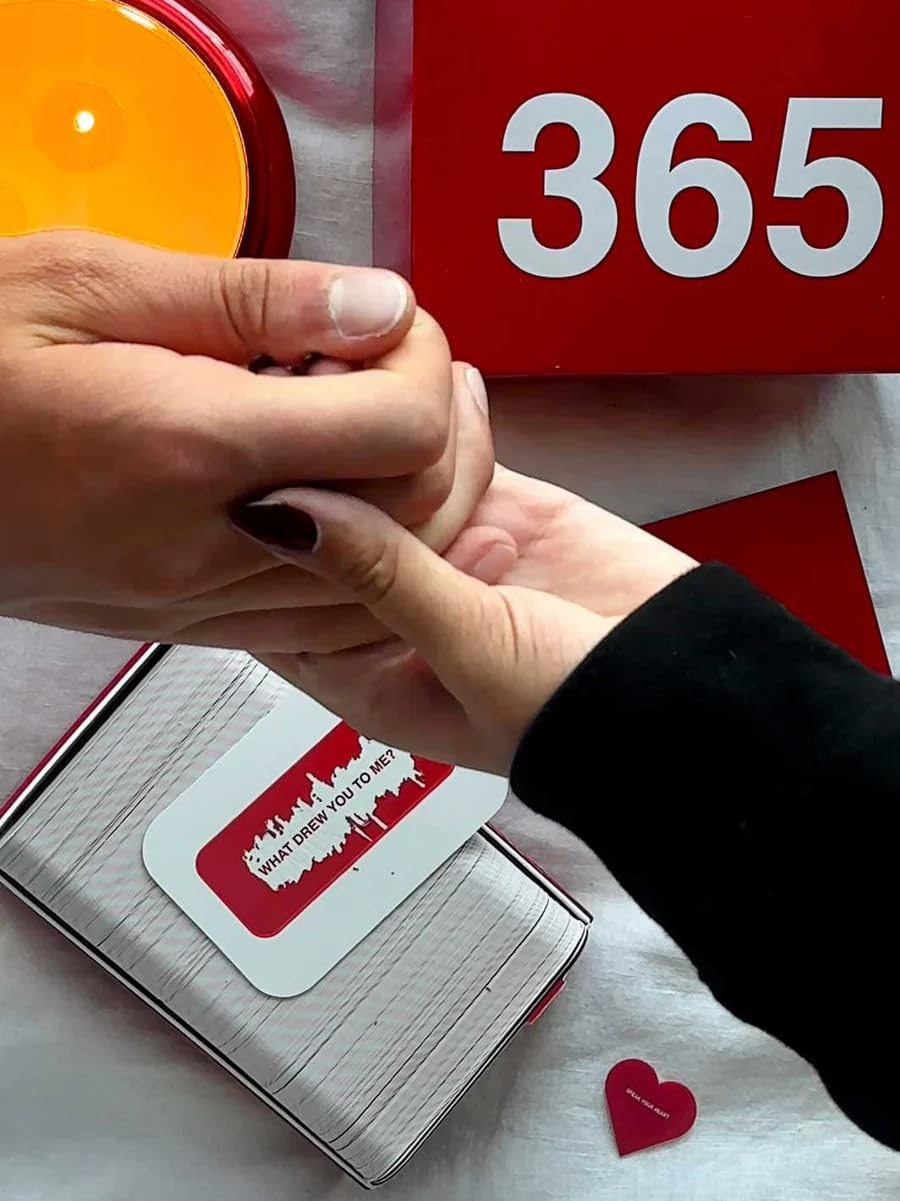 WE'RE NOT REALLY STRANGERS card deck with scratch tool for 365-day ritual.