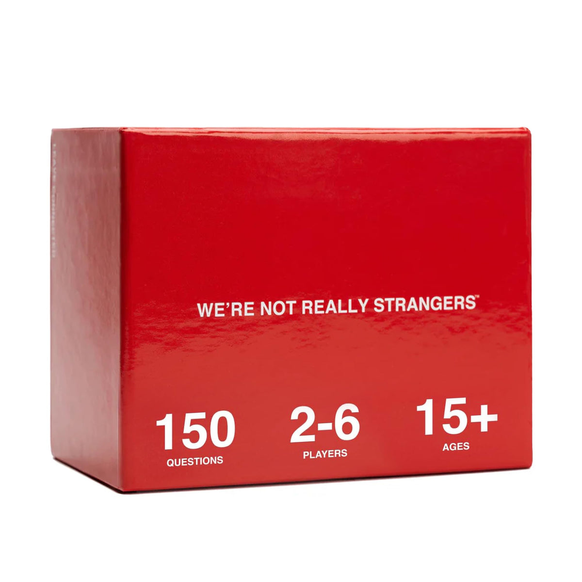 WE'RE NOT REALLY STRANGERS card game deck front for social nights and conversations