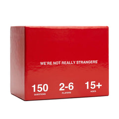 WE'RE NOT REALLY STRANGERS card game deck front for social nights and conversations