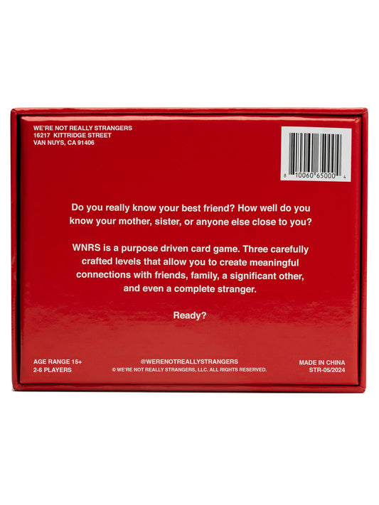 Level 1 Perception card from WE'RE NOT REALLY STRANGERS sparks first impressions discussions