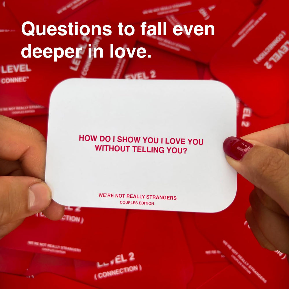 WE'RE NOT REALLY STRANGERS Couples Edition Level 2 connection card encourages deeper conversation