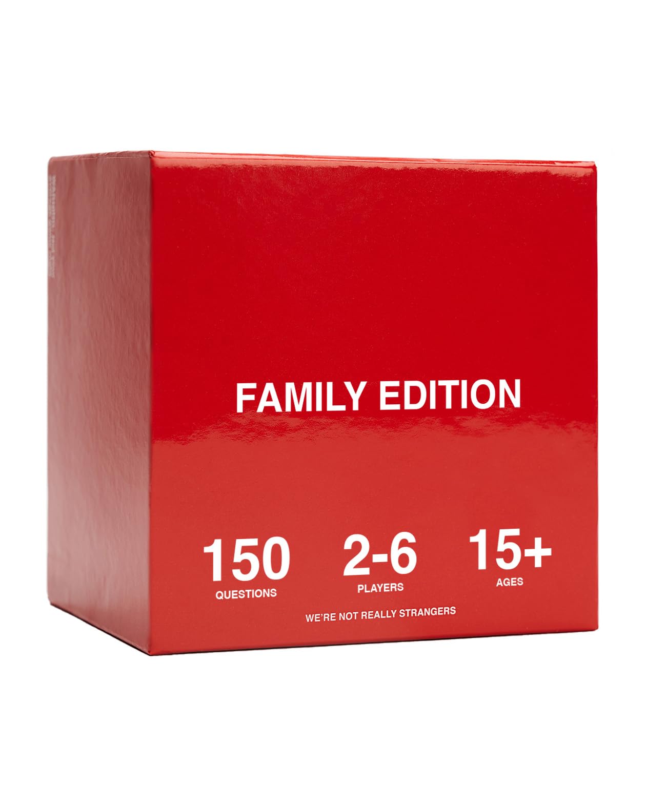 WE'RE NOT REALLY STRANGERS Family Edition cards on table spark meaningful conversation