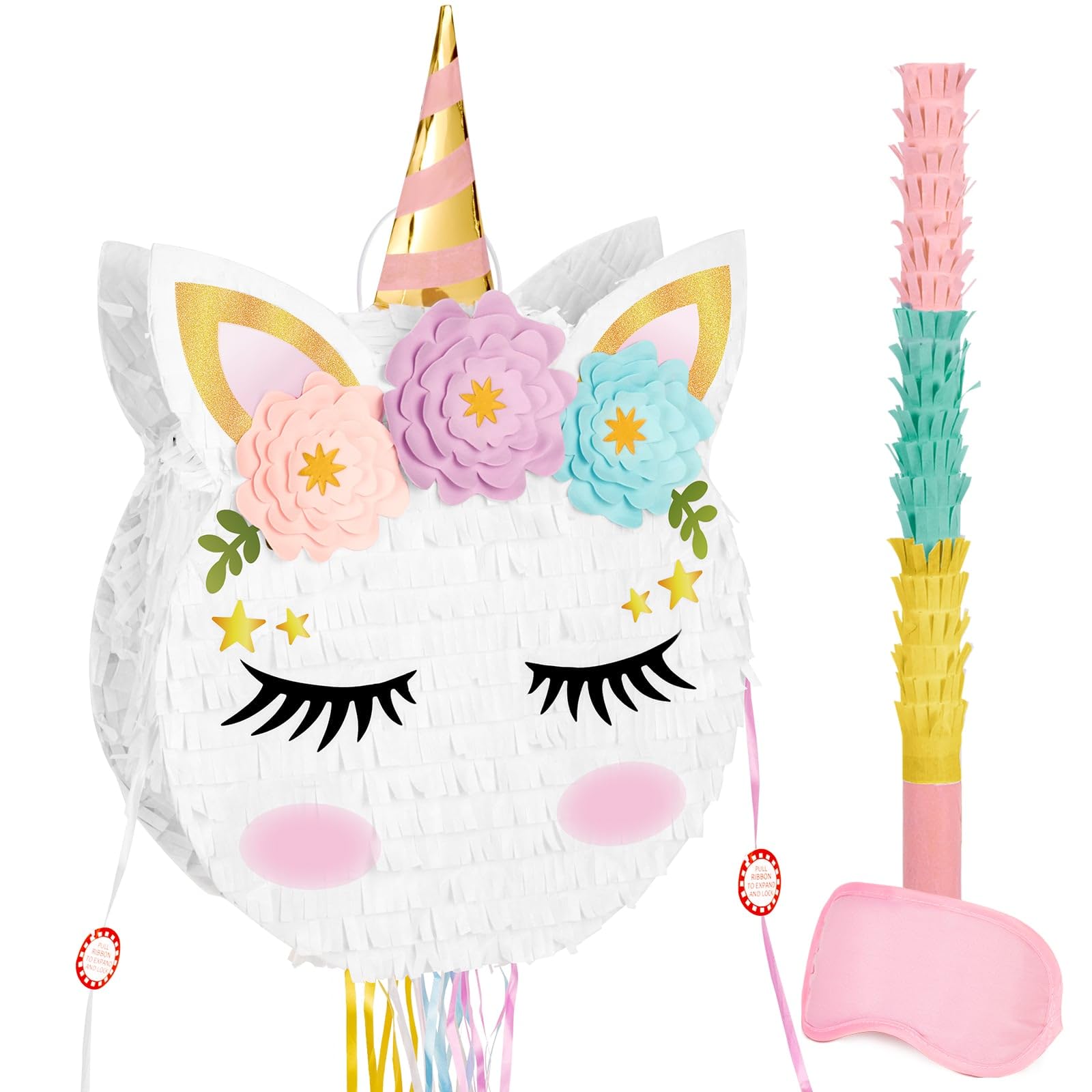 WERNNSAI foldable unicorn pinata with collapsible design for easy setup