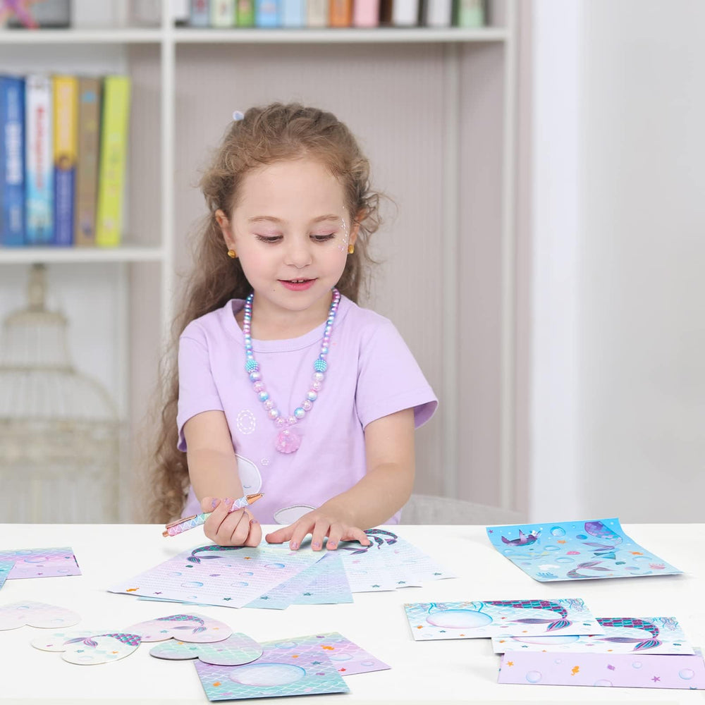 WERNNSAI Mermaid patterned envelopes boost colorful mailings.