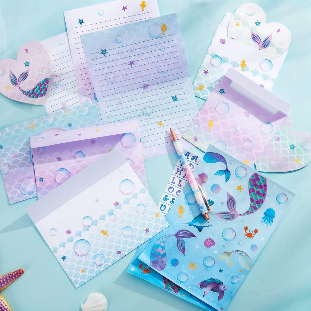 WERNNSAI Mermaid stationery kit is perfect for gifting.