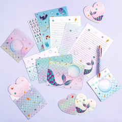 WERNNSAI Mermaid writing sheets provide smooth handwriting for invitations.