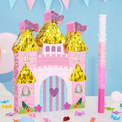 WERNNSAI Princess Castle Piñata side view showing vibrant turrets