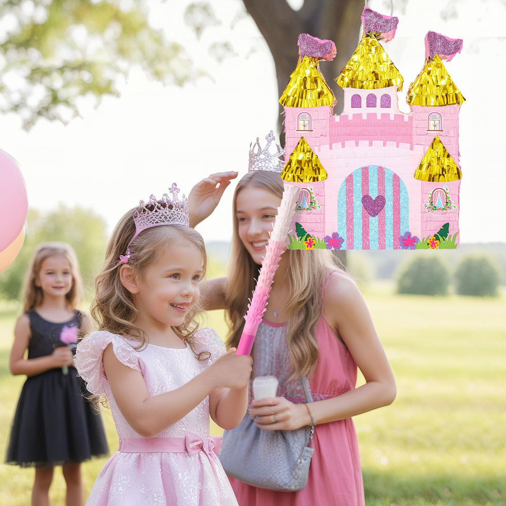 WERNNSAI Princess Castle Piñata close-up texture of thick paper