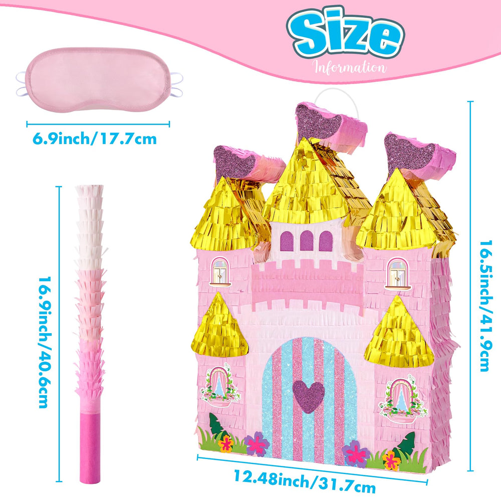 WERNNSAI Princess Castle Piñata top hole for easy filling
