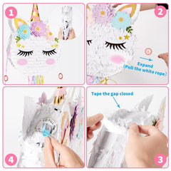 WERNNSAI unicorn pinata easy-fill hole for quick party prep