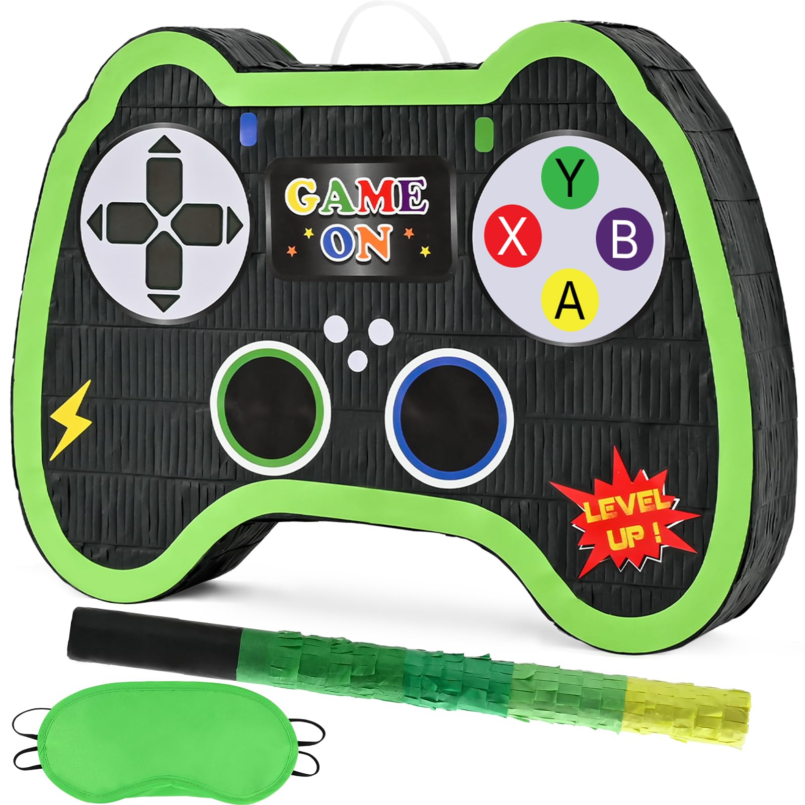 WERNNSAI video game controller pinata front view, ready to wow guests at a party.