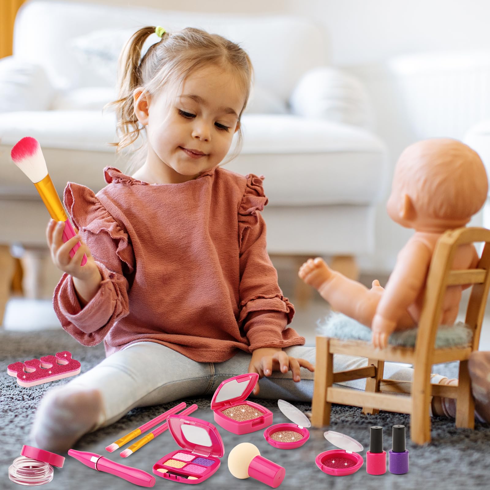 WESAYEE eye shadow palette close-up for safe imaginative play