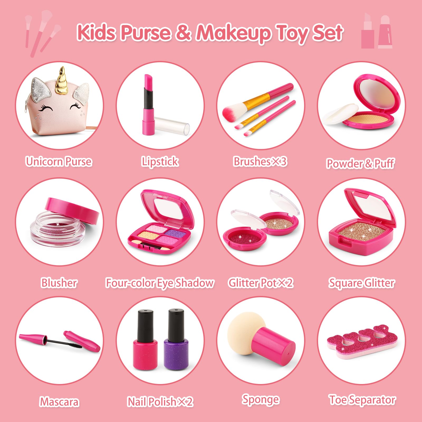 WESAYEE nail polish bottles for glittery pretend manicures
