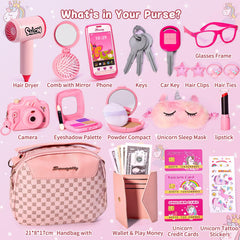 WESAYEE wallet and handbag set for pretend shopping fun