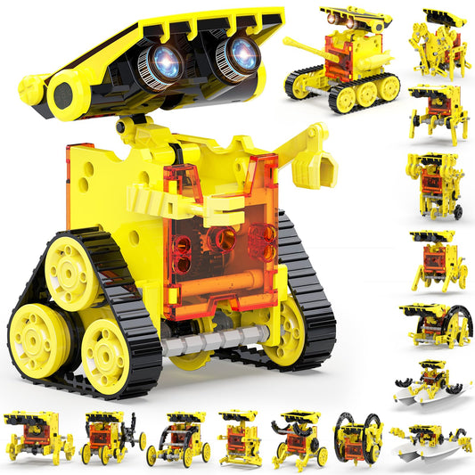 Wesfuner 30-in-1 STEM Solar Robot Kit with 243 pieces for hands-on learning