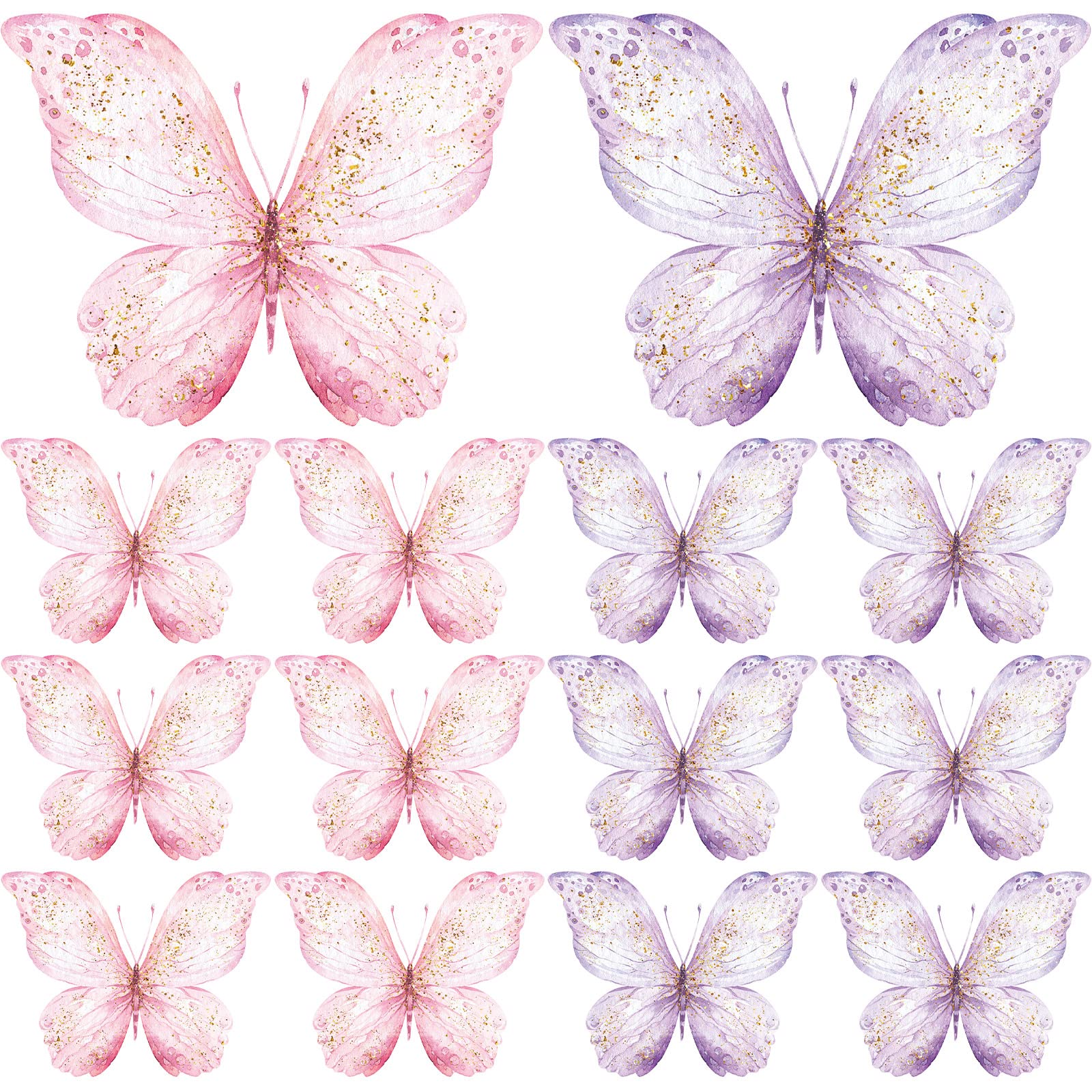 Wesiti butterfly table decor set in pink and purple for vibrant party tables