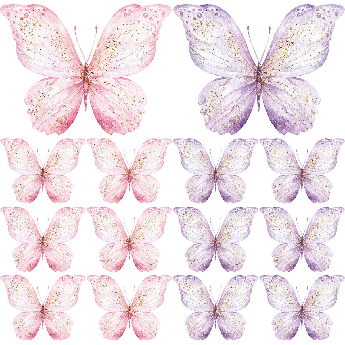 Wesiti butterfly table decor set in pink and purple for vibrant party tables