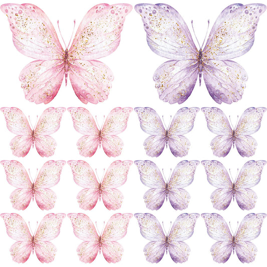Wesiti butterfly table decor set in pink and purple for vibrant party tables