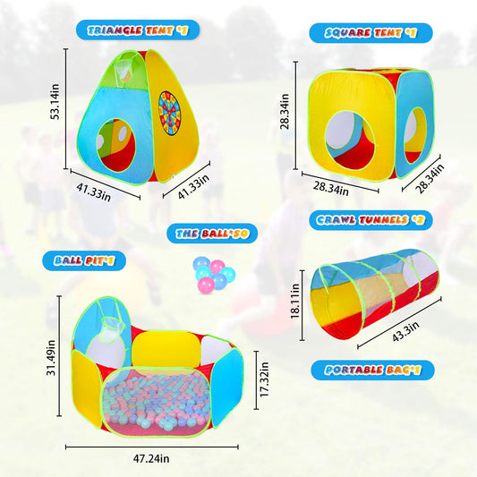 WESKMENS play tent with ball pit highlights durable fabric and safe exploration.