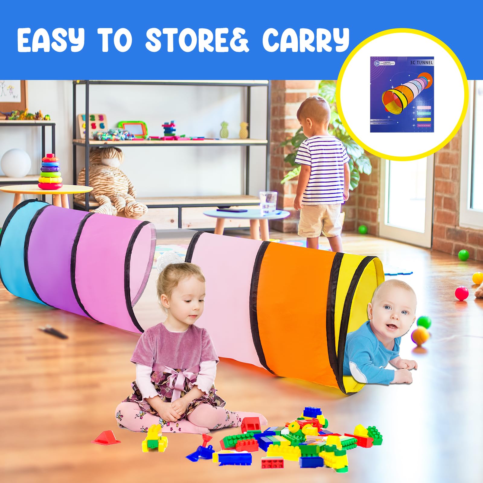 WESKMENS tunnel in use during playtime for active movement and discovery