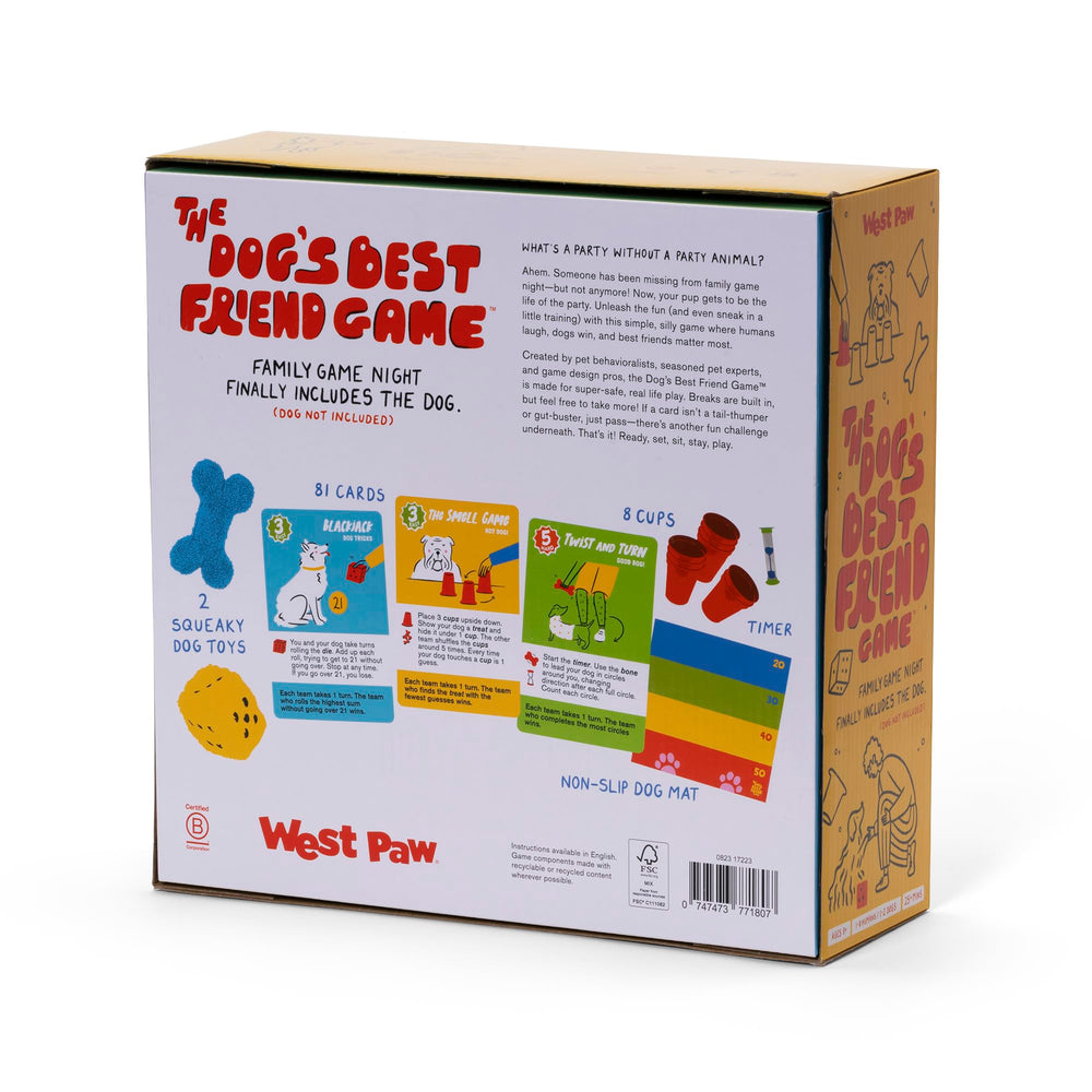 WEST PAW Dog's Best Friend Game challenge cards empower teamwork and social play