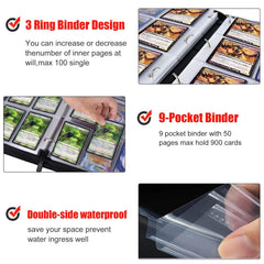 WEST TUNE portable binder with zipper and wrist strap for travel