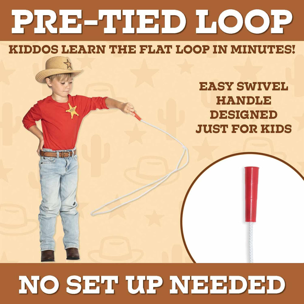 Kiddie Trick Rope swivel handle reduces tangles for beginners