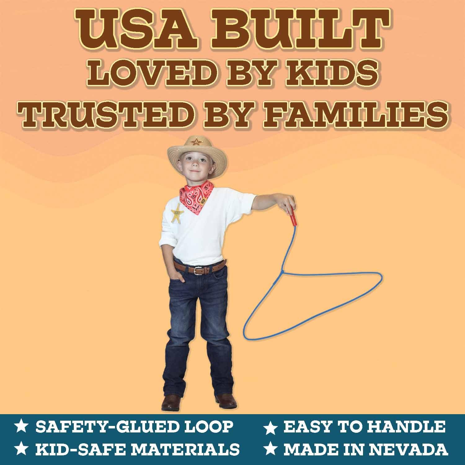 USA-made Kiddie Trick Rope designed for kid safety