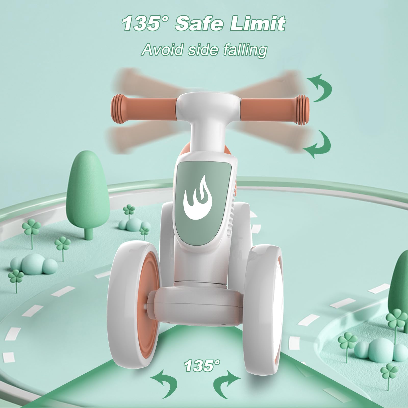 WETIFY 135-degree steering limit helps prevent side falls