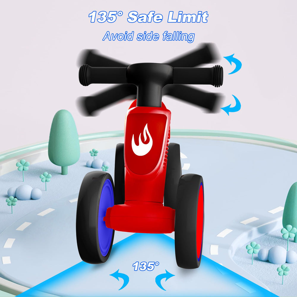 Wetify pedal-free design with widened wheels for safe rides