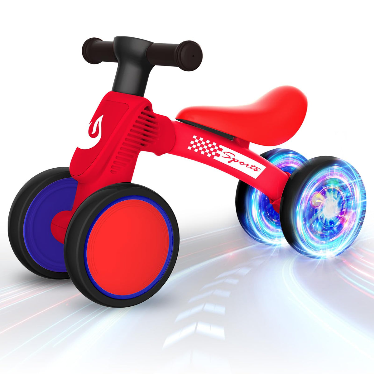 Wetify colorful lighting rear wheel glows during playtime for toddlers