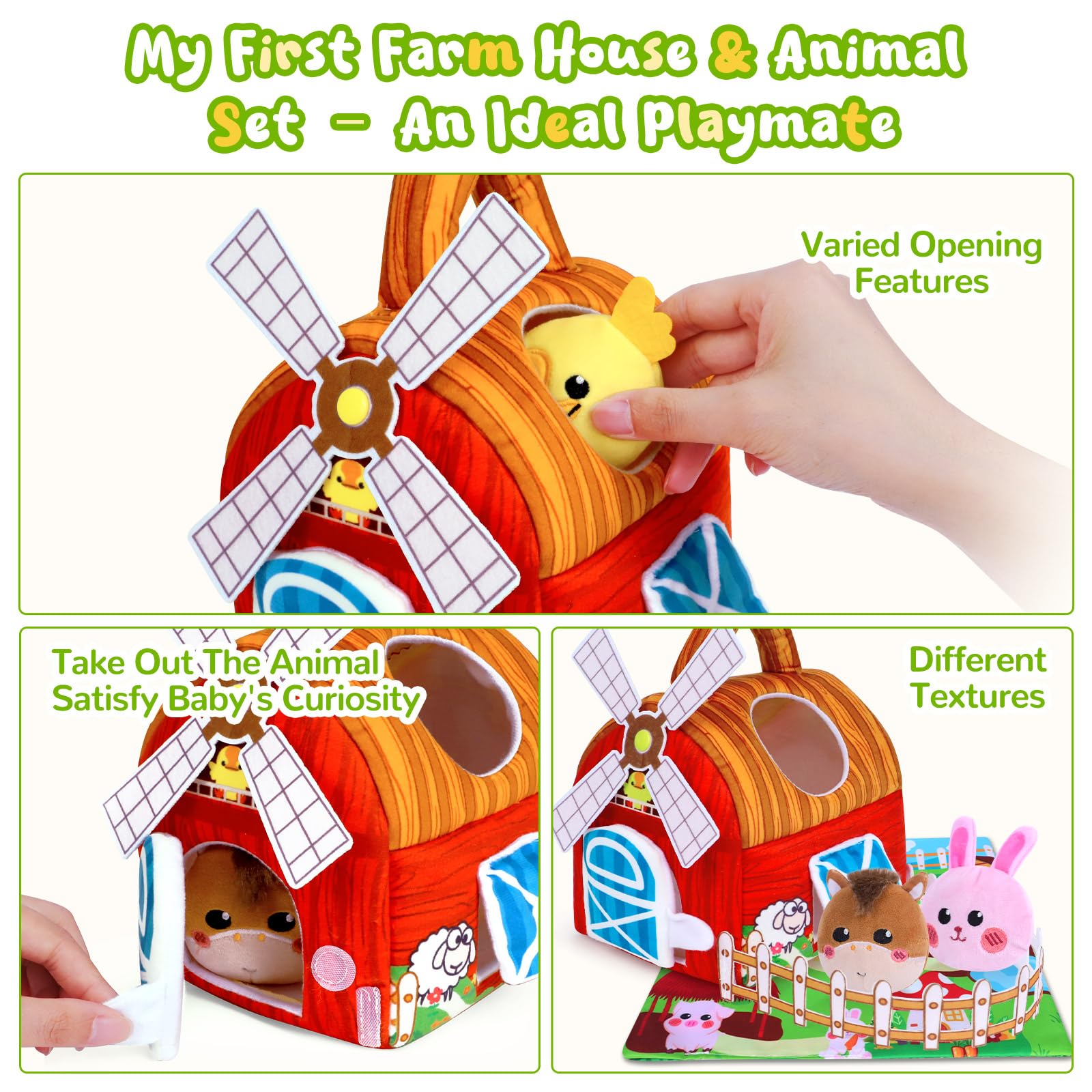 WETRBWEH Barn Farm convex mirror invites self discovery during mirror play.