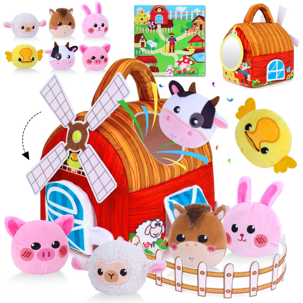 WETRBWEH Barn Farm windmill blades stimulate visual tracking and gentle auditory feedback.