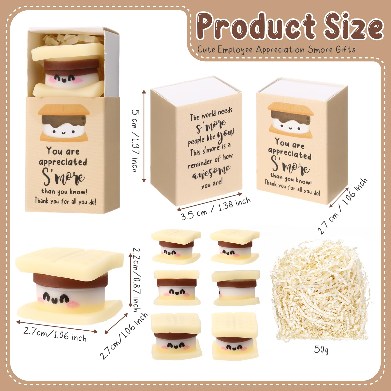 Wettarn gift box with raffia notes for appreciated gifts.