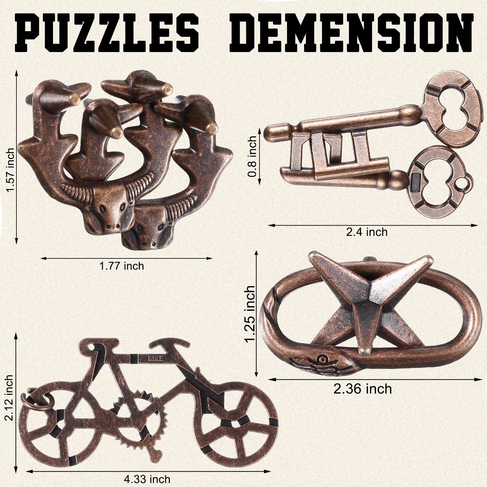 Wettarn interlocking steel puzzle collection showcasing varied shapes for solo play and groups