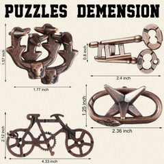 Wettarn interlocking steel puzzle collection showcasing varied shapes for solo play and groups